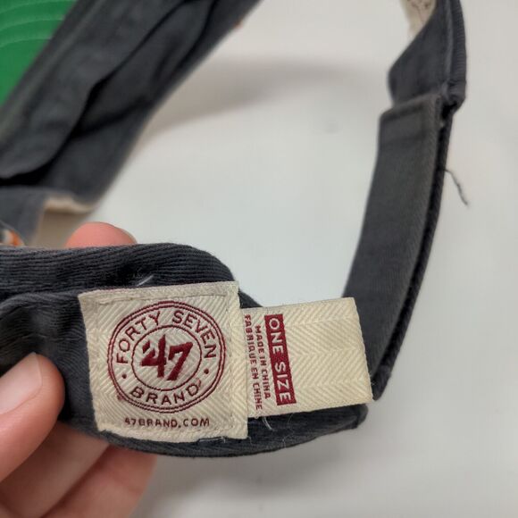 Forty Seven Brand Mens Sun Visor Strapback Cap Embroidered D Logo Orange OS - Picture 11 of 12